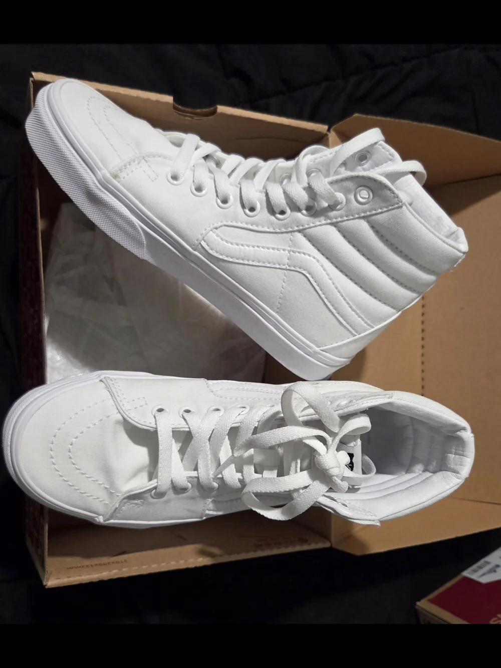 Vans Classic High-Top Sneakers in White Women's 7
